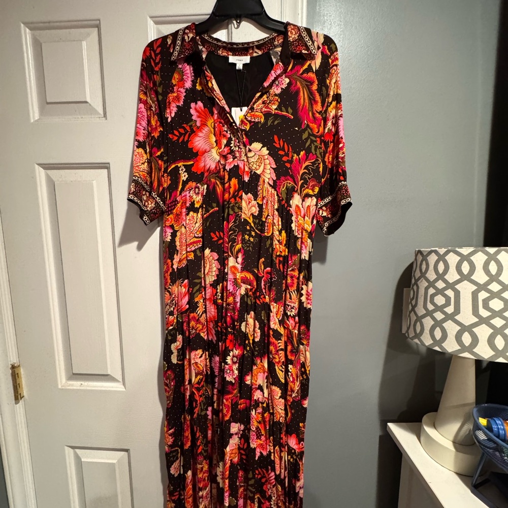 Vibrant Floral High Low Dress